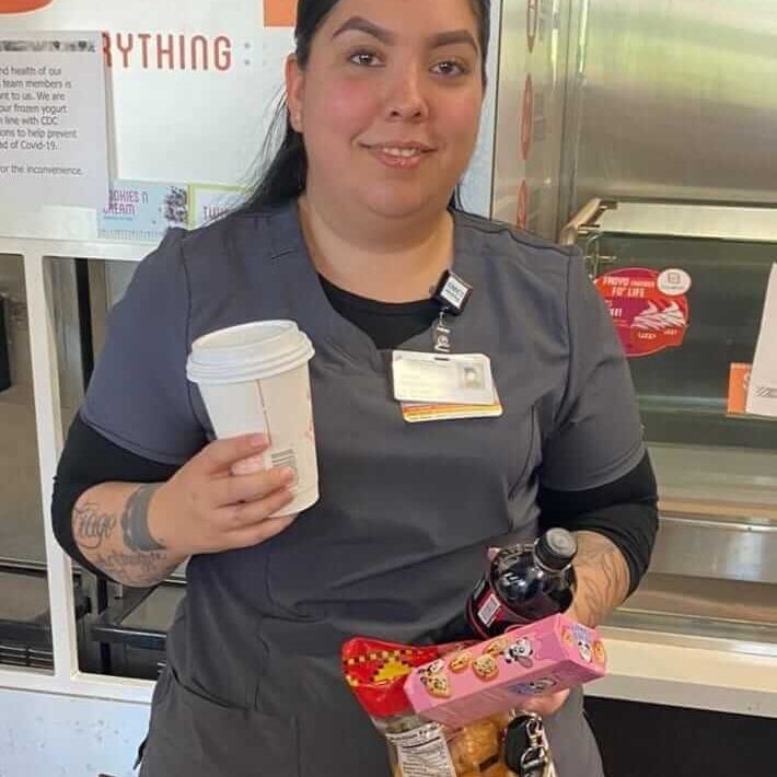 woman with coffee